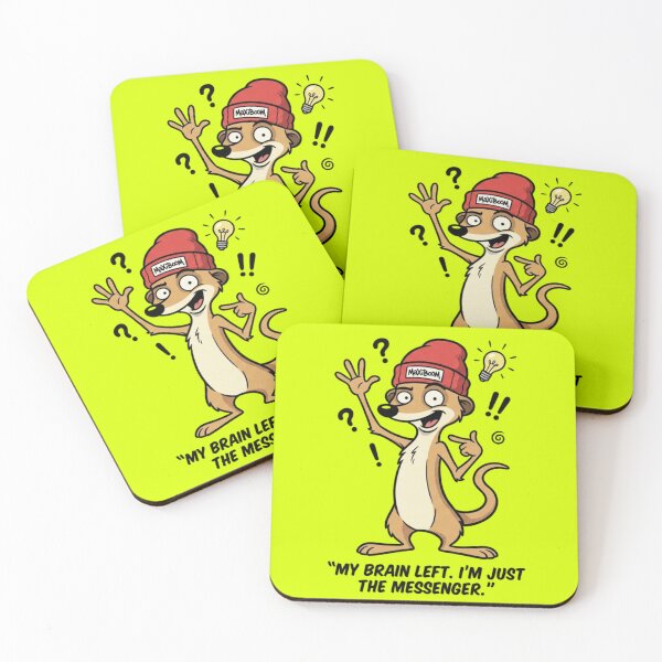 Item preview, Funny Confused Meerkat Retro 90s Cartoon - My Brain Left designed and sold by mAXiBoOM.
