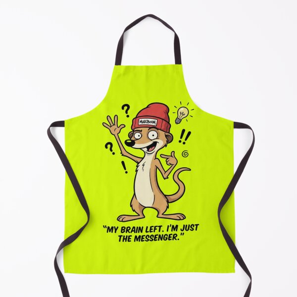 Item preview, Funny Confused Meerkat Retro 90s Cartoon - My Brain Left designed and sold by mAXiBoOM.