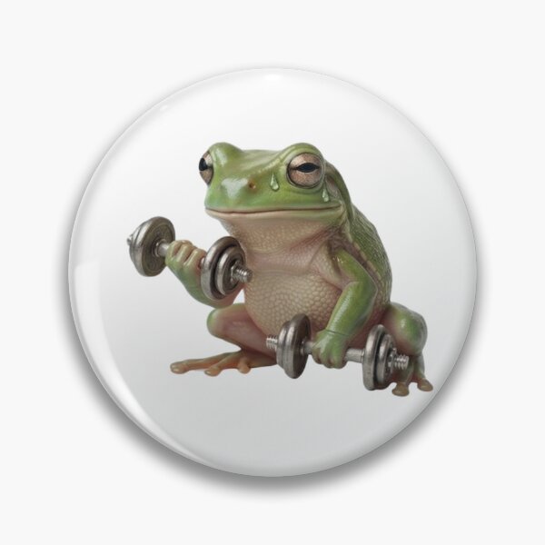 Item preview, Struggling Gym Frog - Funny Workout & Fitness Meme designed and sold by Arts Paradise.
