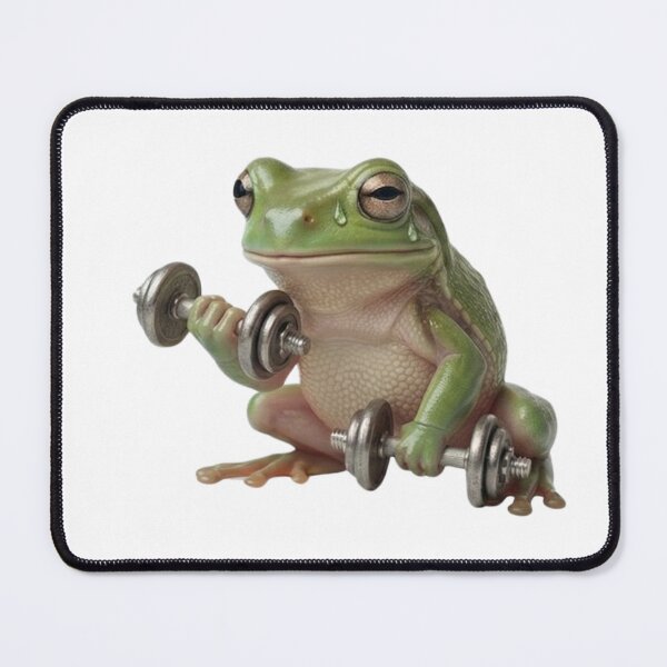 Item preview, Struggling Gym Frog - Funny Workout & Fitness Meme designed and sold by Arts Paradise.