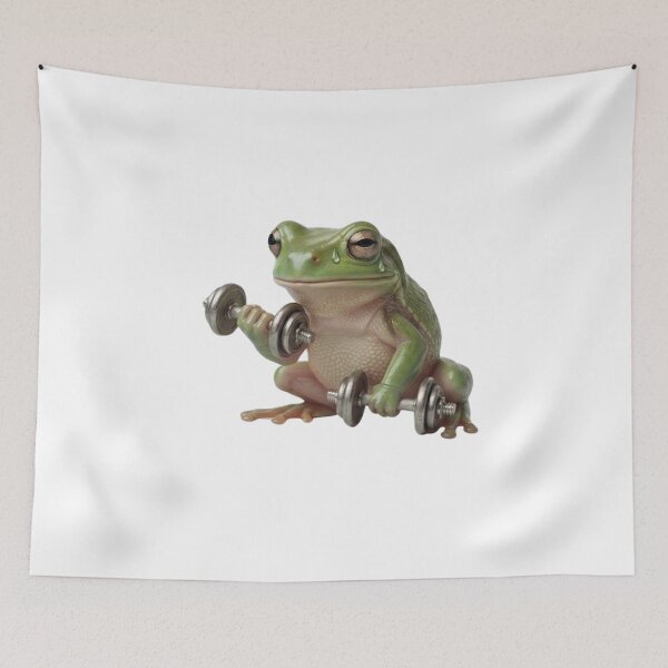 Item preview, Struggling Gym Frog - Funny Workout & Fitness Meme designed and sold by Arts Paradise.