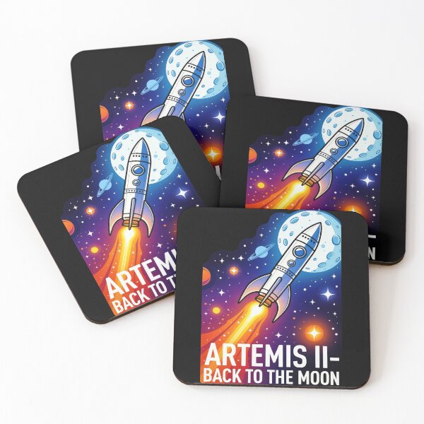 Aperçu de l'œuvre Autocollant écusson NASA Artemis II créée et vendue par LiuTiuuu.