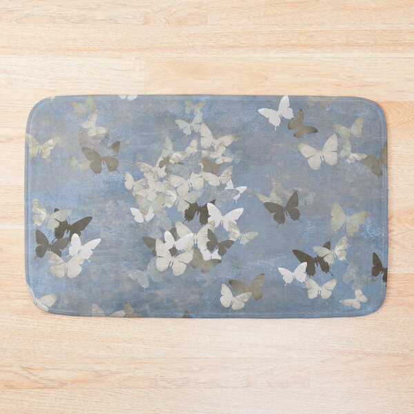 Item preview, Wabi-Sabi Butterflies in Dusty Blue & Grey – Calm Minimal Home Decor designed and sold by artstudionadja.