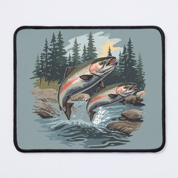 Item preview, Salmon Fishing Adventure – Angler Life & Wild River Catch Design designed and sold by Chroma Dreams .