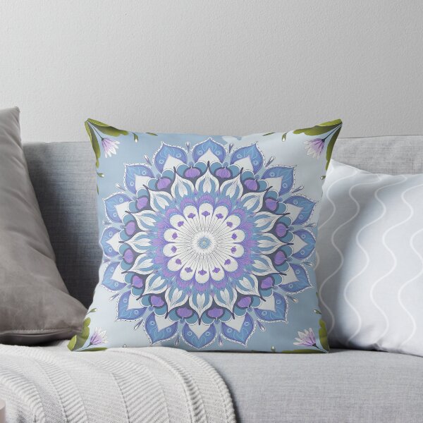 Item preview, mandala on a light blue background.  designed and sold by Lilashakti ⭐️ ⭐️ ⭐️ ⭐️ ⭐️.