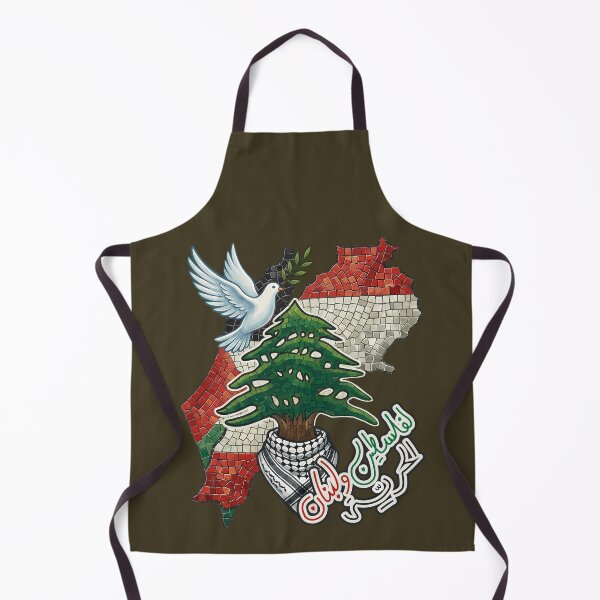 Item preview, Palestine & Lebanon Map with Cedar & Keffiyeh designed and sold by Mo5tar.