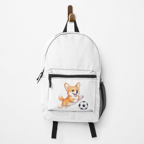 Item preview, Cute Corgi Puppy Playing Soccer Watercolor Illustration designed and sold by RonBear-Designs.