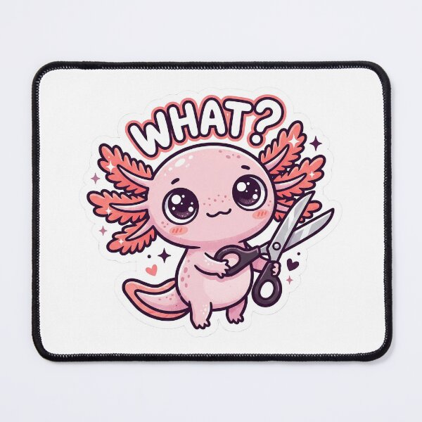 Item preview, Axolotl What? Murderous Cute Axolotl With Scissors designed and sold by yamer-merya.