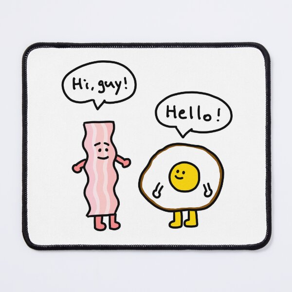 Item preview, a Bacon guy and a fried Egg guy designed and sold by superbaechoo.