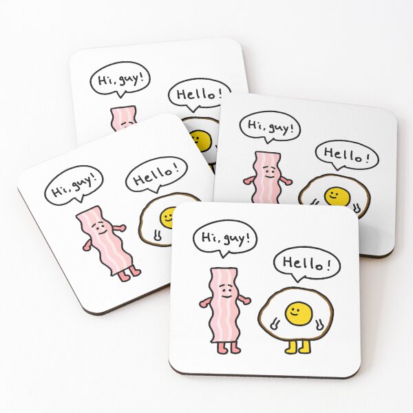 Item preview, a Bacon guy and a fried Egg guy designed and sold by superbaechoo.