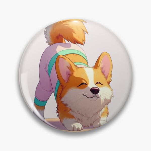 Item preview, Corgi Flow – Cute Animated Yoga Dog  designed and sold by PawMashStudio.