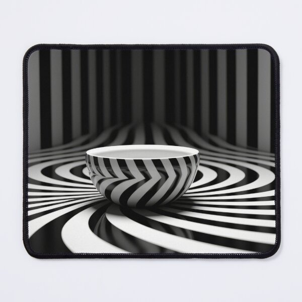 Item preview, Hypnotic Black and White Optical Illusion Spiral Bowl designed and sold by pinkal.