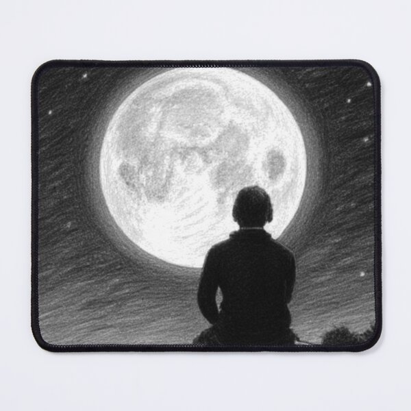 Item preview, Rooftop Moon Reflection designed and sold by Ali Doodles.