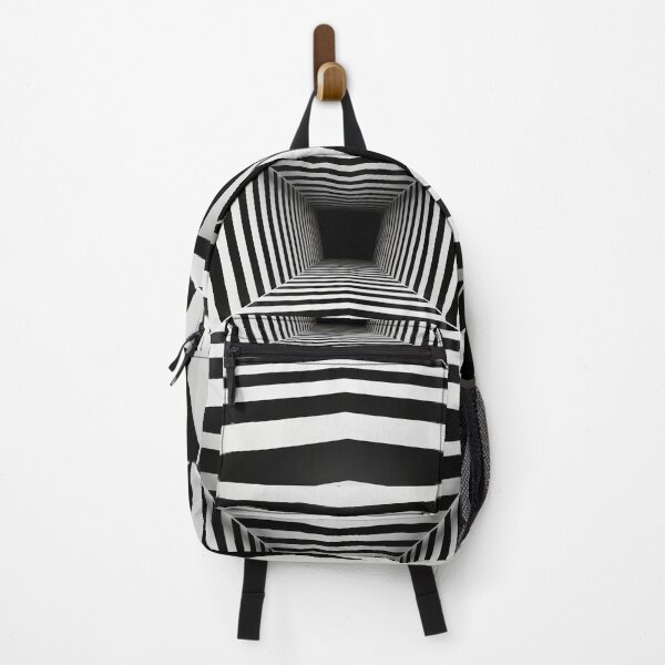 Item preview, Infinite Black and White Striped Geometric Tunnel Illusion designed and sold by pinkal.
