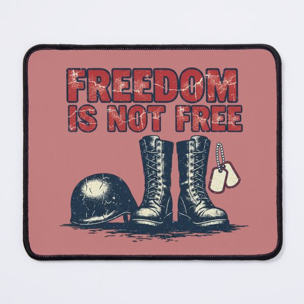 Item preview, Freedom Is Not Free - Patriotic Fallen Soldier Memorial designed and sold by InkWeaveShop.