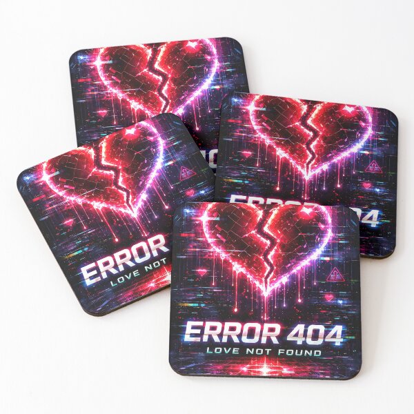 Item preview, GCR1 Error 404 – Love Not Found Neon Broken Heart Cyberpunk Design designed and sold by GCR1.
