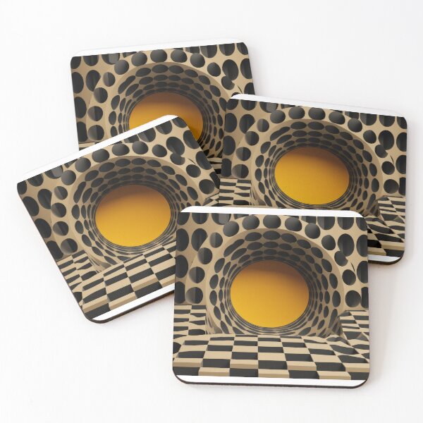Item preview, Retro Surrealist Geometric Hole and Checkerboard Illusion designed and sold by pinkal.