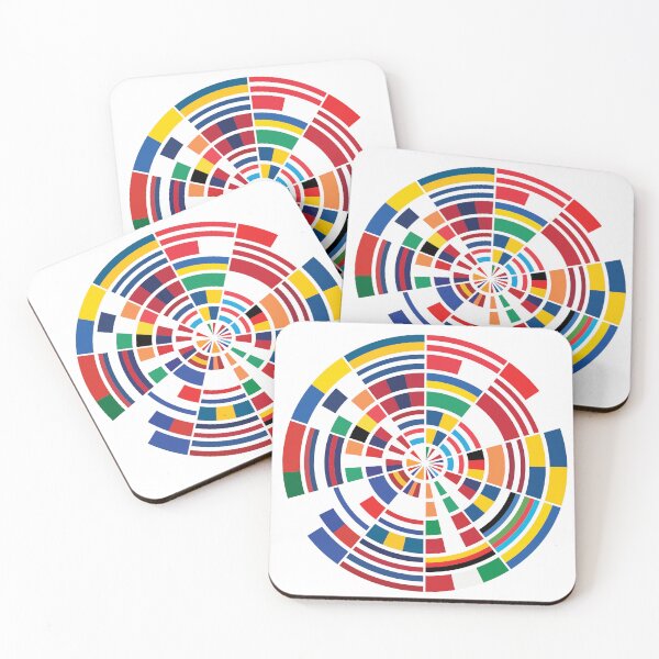 Item preview, 70 Years of Eurovision Song Contest winners - Flag design, white designed and sold by acediscovery.
