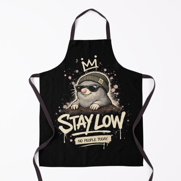 Item preview, Stay Low No People Today – Funny Introvert Mole designed and sold by LoppiPrintShop.