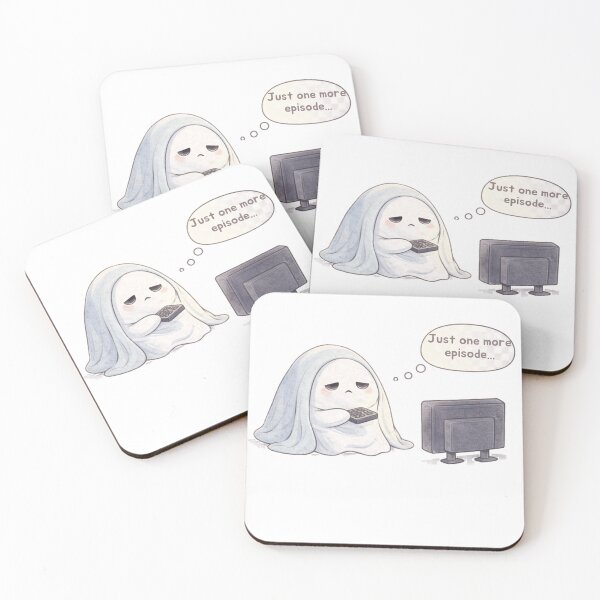 Item preview,  Just One More Episode Ghost | Cute Kawaii Aesthetic | Binge Watching Mood Design designed and sold by The Mood Index.