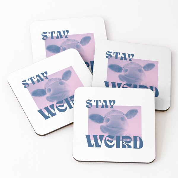 Item preview, stay weird // retro aesthetic cow design designed and sold by zlivy.