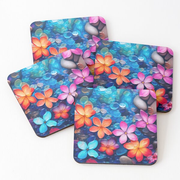 Item preview, Luminous Floating Flowers on Jewel-Toned Water designed and sold by Thalassora.