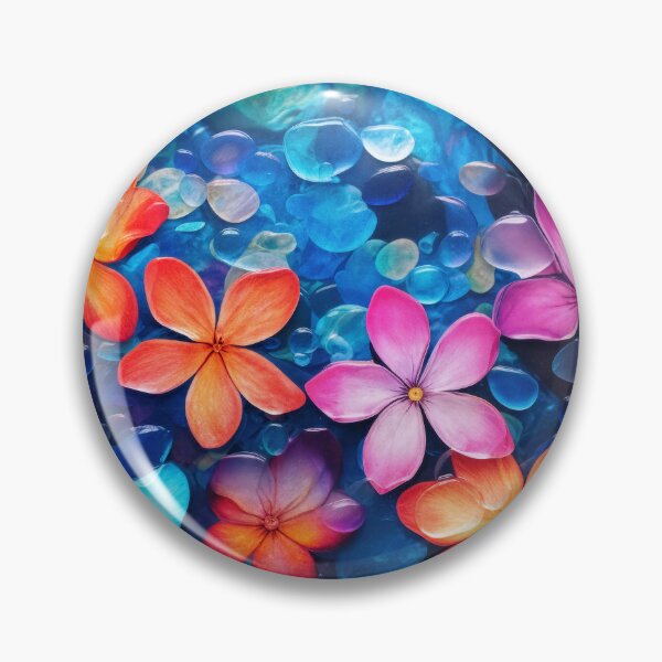 Item preview, Luminous Floating Flowers on Jewel-Toned Water designed and sold by Thalassora.