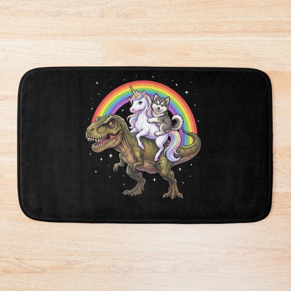 Item preview, Rainbow Alaskan Malamute Unicorn T Rex Dinosaur Dog Lover designed and sold by DoodleTortle.