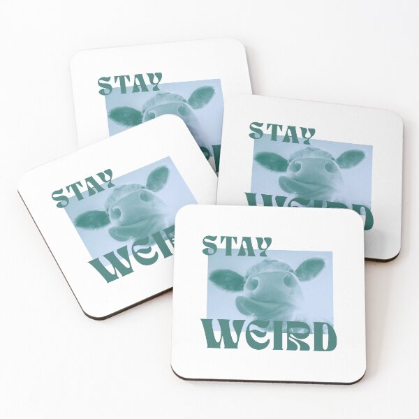 Item preview, stay weird // retro aesthetic cow design designed and sold by zlivy.
