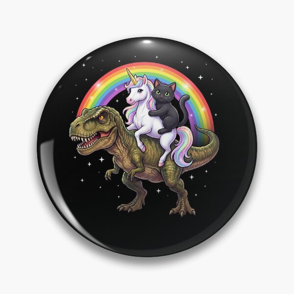 Item preview, Rainbow Black Cat Unicorn T Rex Dinosaur Animal Lover designed and sold by DoodleTortle.
