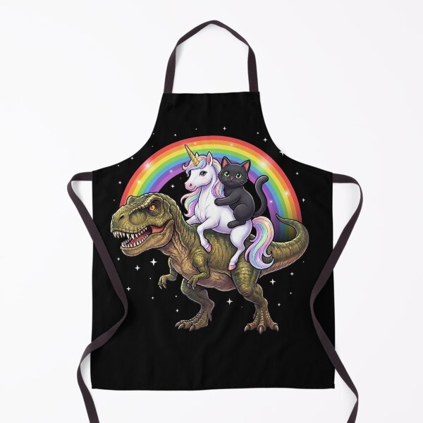 Item preview, Rainbow Black Cat Unicorn T Rex Dinosaur Animal Lover designed and sold by DoodleTortle.