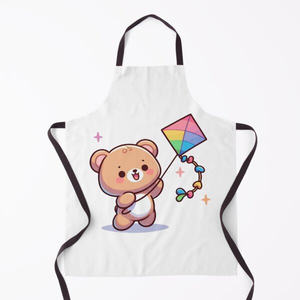 Item preview, Cute Bear Flying Kite Cartoon Kawaii Animal Illustration designed and sold by carestazafeli.