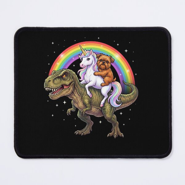 Item preview, Rainbow Brussels Griffon Unicorn T Rex Dinosaur Dog Lover designed and sold by DoodleTortle.