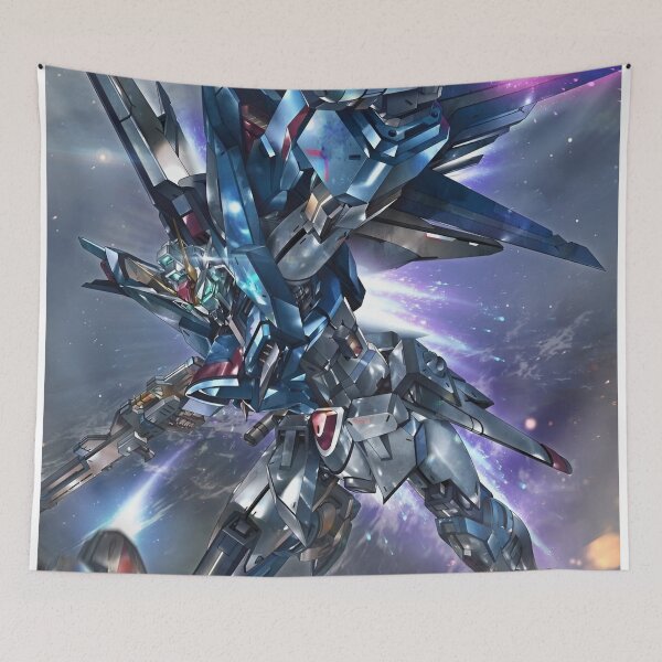 Item preview, Futuristic Space Mecha Warrior – Sci-Fi Gundam Style Robot Battle Art designed and sold by Dyan4.