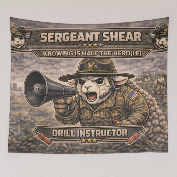 Item preview, Sergeant Shear – Sheep-I Joe Drill Instructor Parody designed and sold by Thpoar.