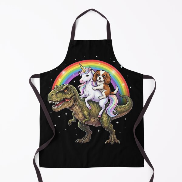Item preview, Rainbow Cavalier King Charles Spaniel Unicorn T Rex Dinosaur Dog Lover designed and sold by DoodleTortle.