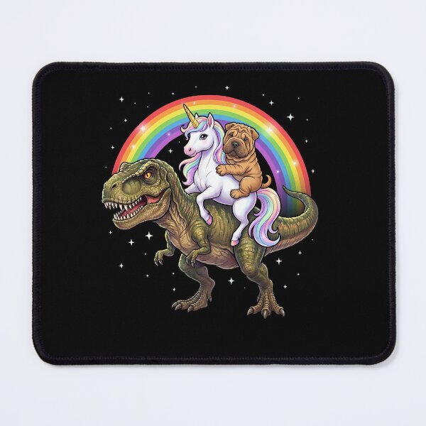 Item preview, Rainbow Chinese Shar Pei Unicorn T Rex Dinosaur Dog Lover designed and sold by DoodleTortle.