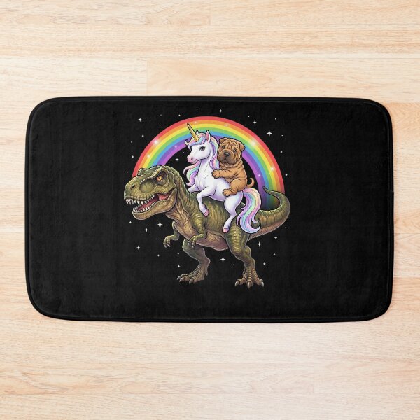 Item preview, Rainbow Chinese Shar Pei Unicorn T Rex Dinosaur Dog Lover designed and sold by DoodleTortle.