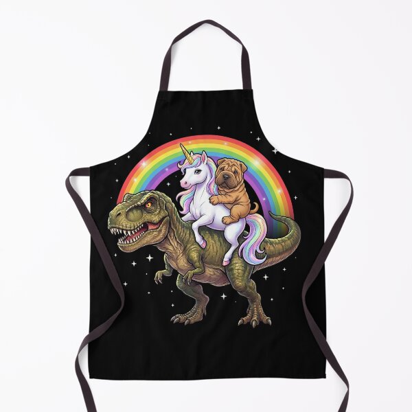 Item preview, Rainbow Chinese Shar Pei Unicorn T Rex Dinosaur Dog Lover designed and sold by DoodleTortle.