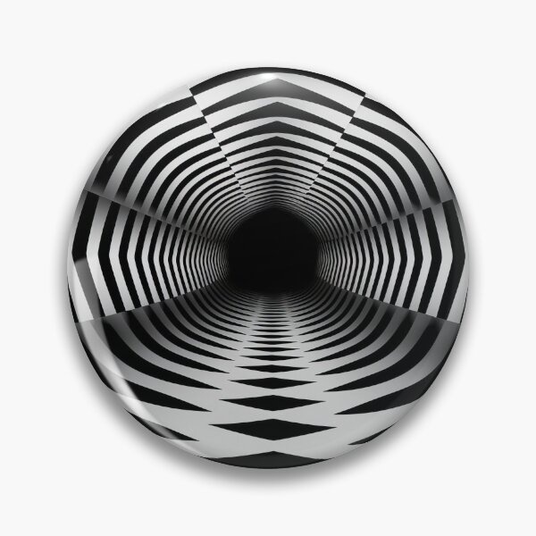 Item preview, Hexagonal Monochrome Chevron Vortex Optical Illusion designed and sold by pinkal.