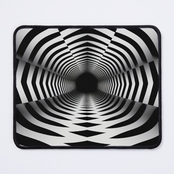 Item preview, Hexagonal Monochrome Chevron Vortex Optical Illusion designed and sold by pinkal.