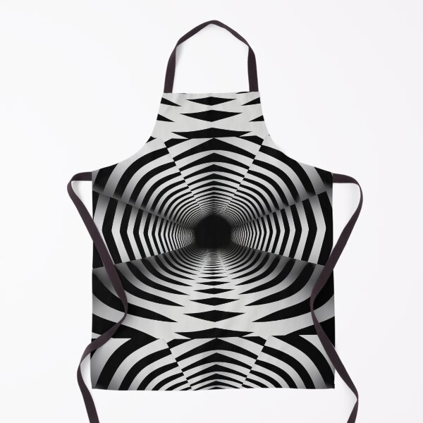 Item preview, Hexagonal Monochrome Chevron Vortex Optical Illusion designed and sold by pinkal.