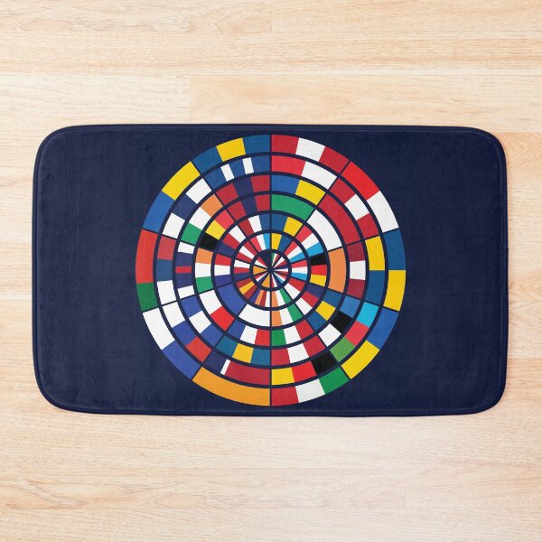 Item preview, 70 Years of Eurovision Song Contest winners - abstract flag design, dark blue designed and sold by acediscovery.