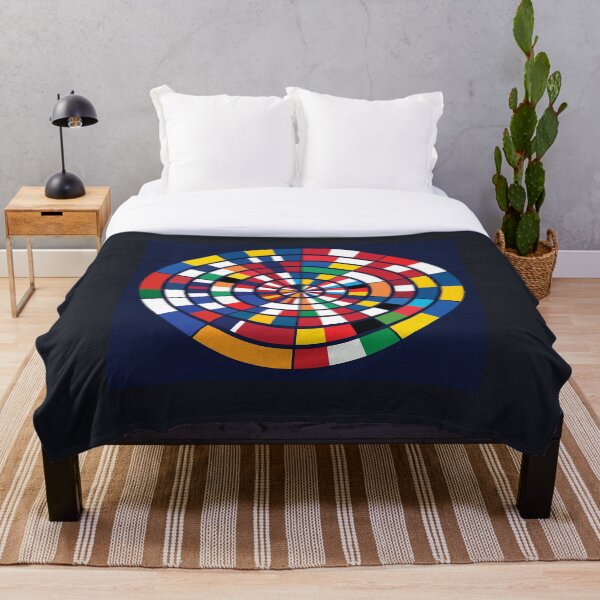 Item preview, 70 años de ganadores del Festival de Eurovisión: diseño de bandera abstracto, azul oscuro. designed and sold by acediscovery.