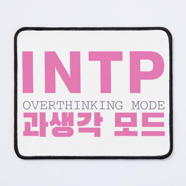 Item preview, INTP Overthinking Mode Korean Typography Design designed and sold by aikdreams.