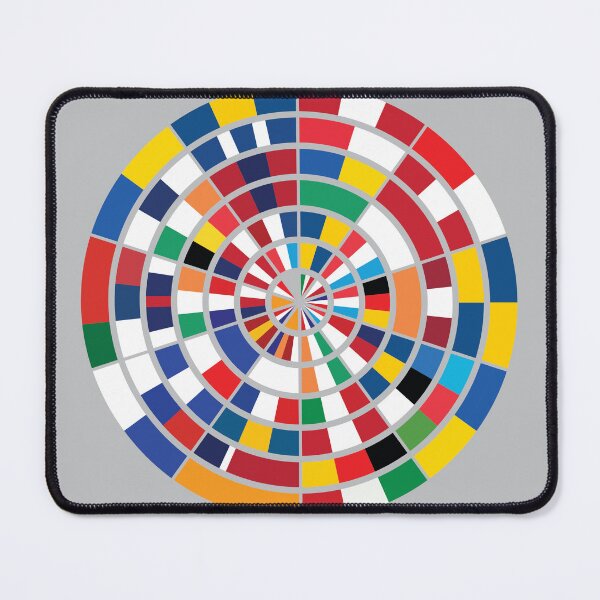 Item preview, 70 Years of Eurovision Song Contest winners - abstract flag design, grey designed and sold by acediscovery.