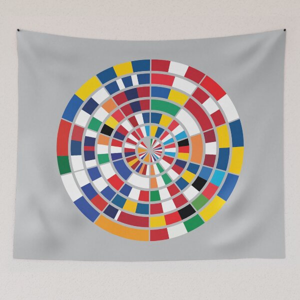 Item preview, 70 Years of Eurovision Song Contest winners - abstract flag design, grey designed and sold by acediscovery.
