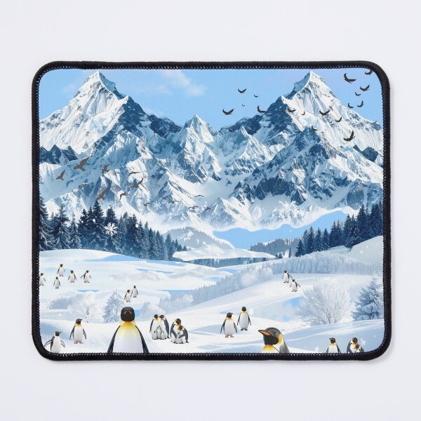 Item preview, Snowy Mountain with the Penguins designed and sold by Bai Lesloy.