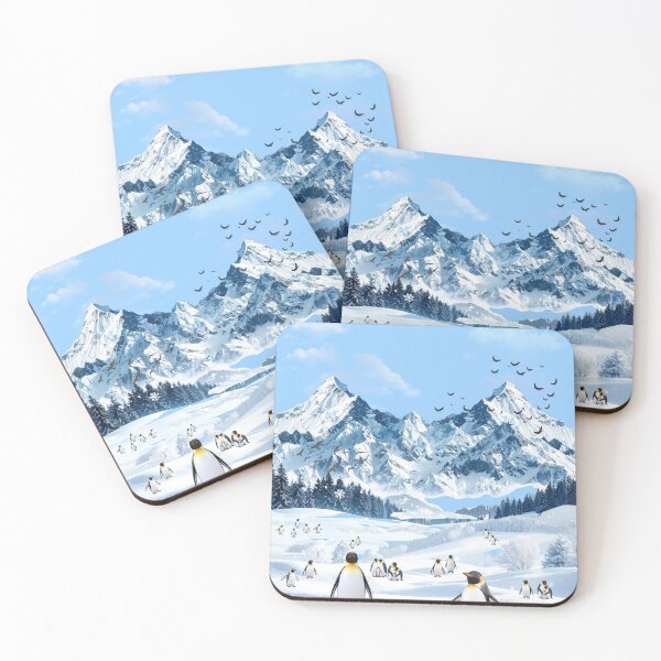 Item preview, Snowy Mountain with the Penguins designed and sold by Bai Lesloy.