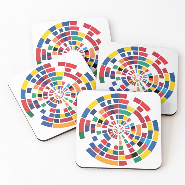 Item preview, 70 Years of Eurovision Song Contest winners - Abstract flag design, white designed and sold by acediscovery.